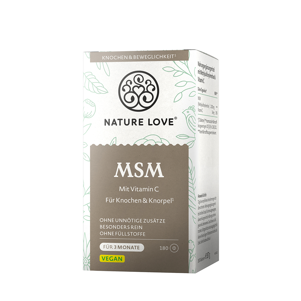 Bild: NATURE LOVE MSM mit Vitamin C 