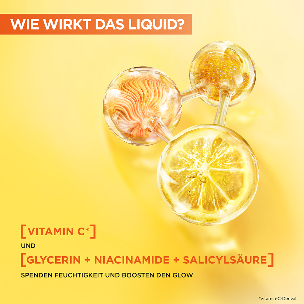 Bild: GARNIER Vitamin C* Glow Booster Liquid Care 