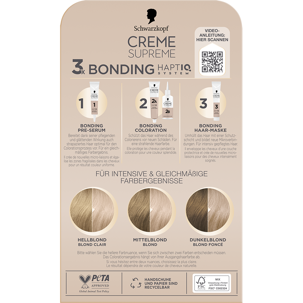 Bild: Schwarzkopf Creme Supreme Creme Coloration Extra Helles Perlblond