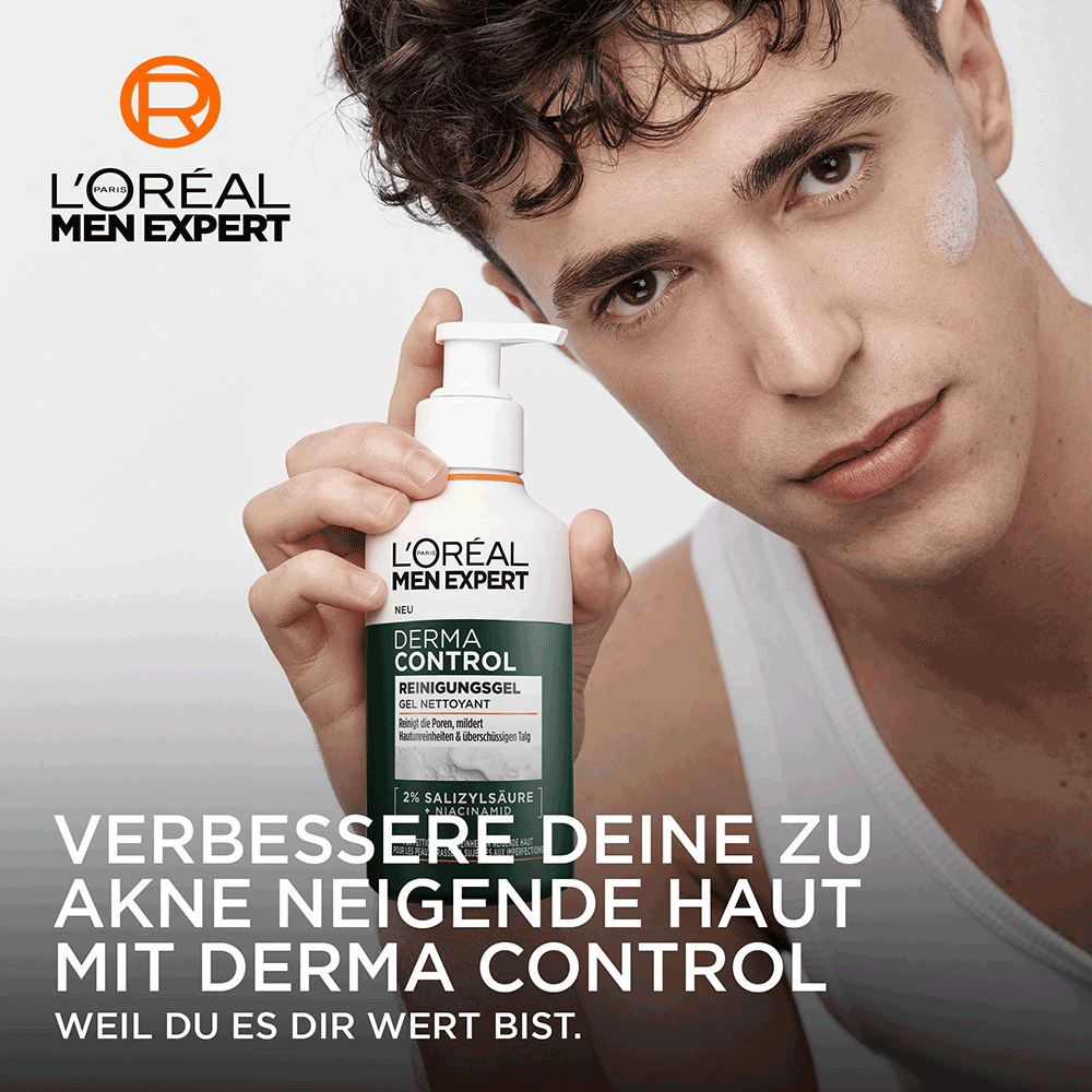 Bild: L'ORÉAL PARIS MEN EXPERT Derma Control Reinigungsgel 