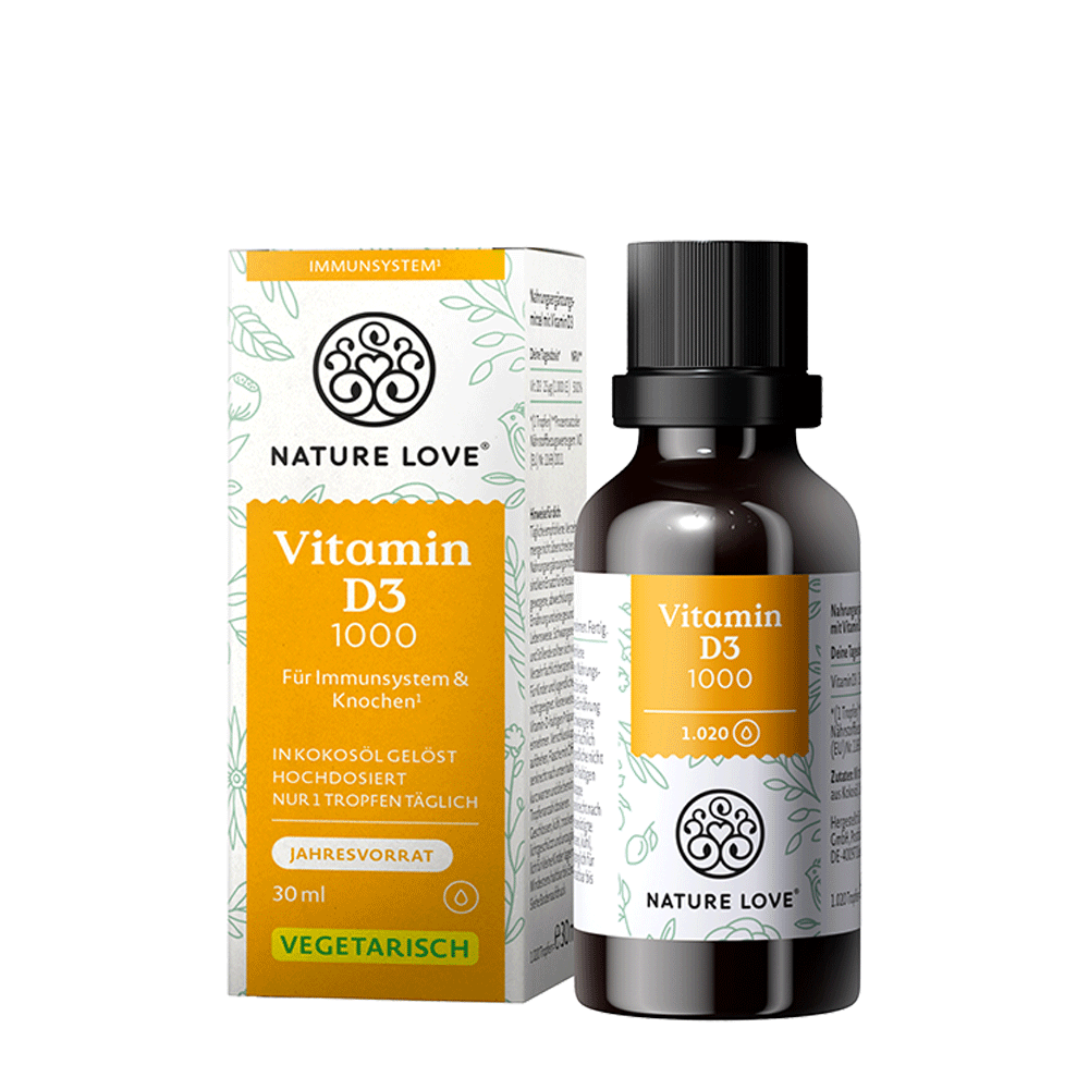 Bild: NATURE LOVE Vitamin D3 1000
