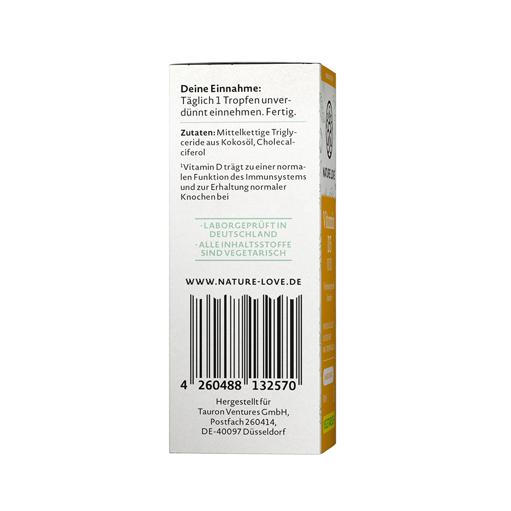 Bild: NATURE LOVE Vitamin D3 1000