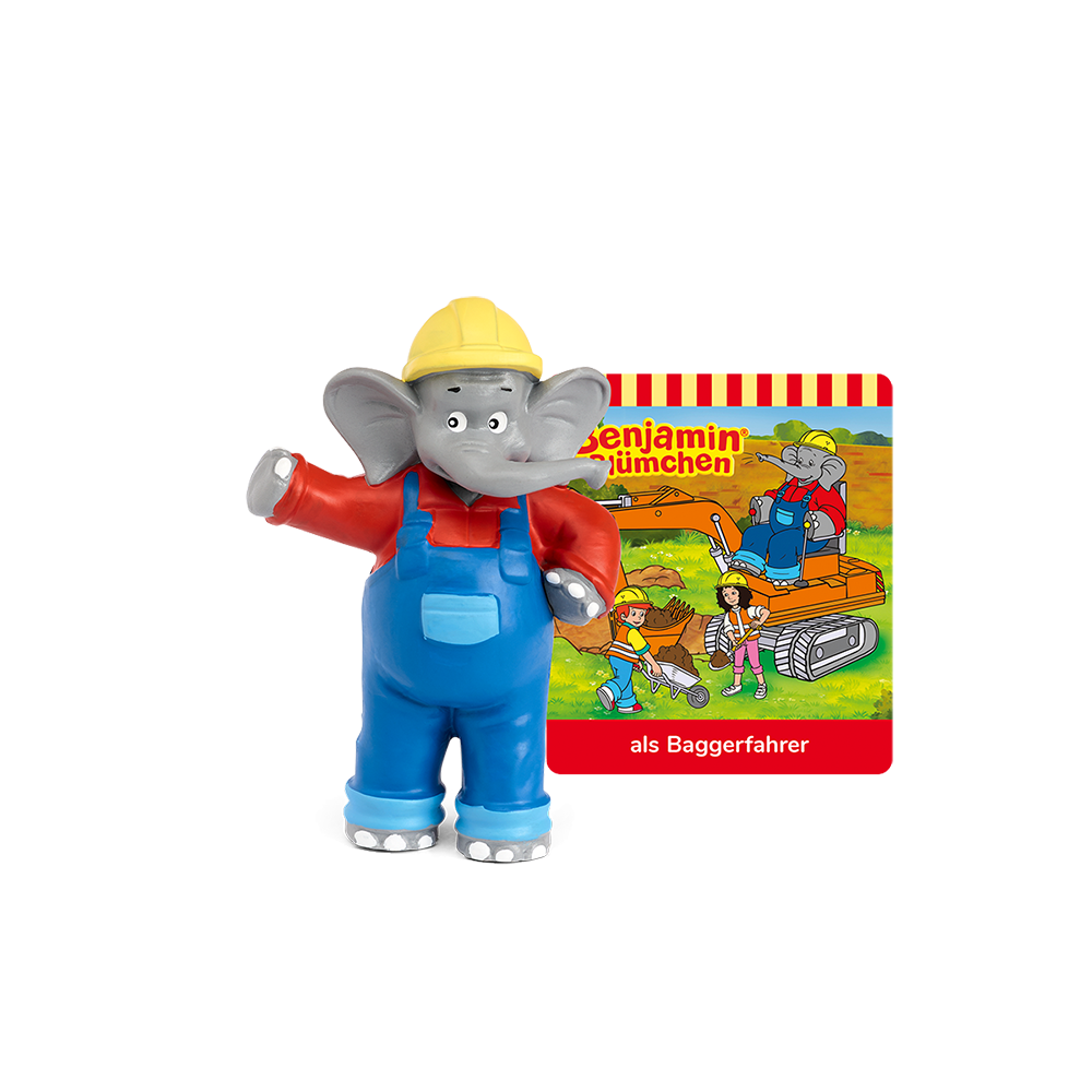Bild: Tonie Figur Benjamin Blümchen als Baggerfahrer