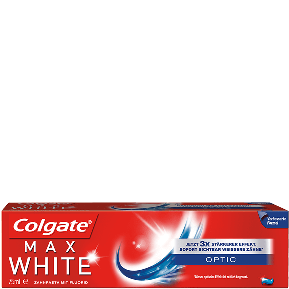 Bild: Colgate Max White Optic Zahncreme
