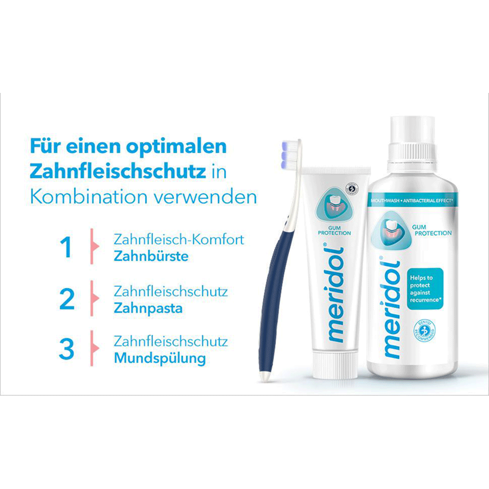 Bild: meridol Zahnbürste Zahnfleischschutz sanft