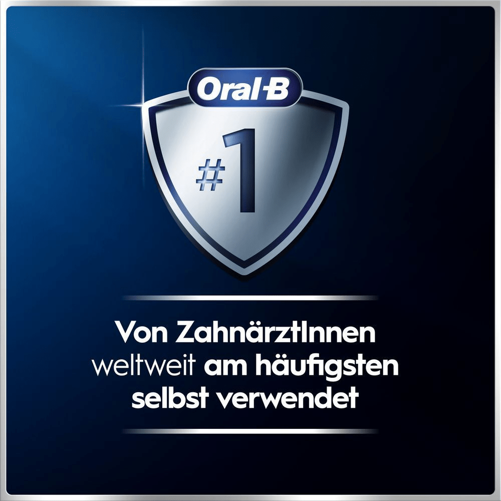 Oral-B #1 Schild-Logo: Von Zahnärztlnnen weltweit am häufigsten selbst verwendet