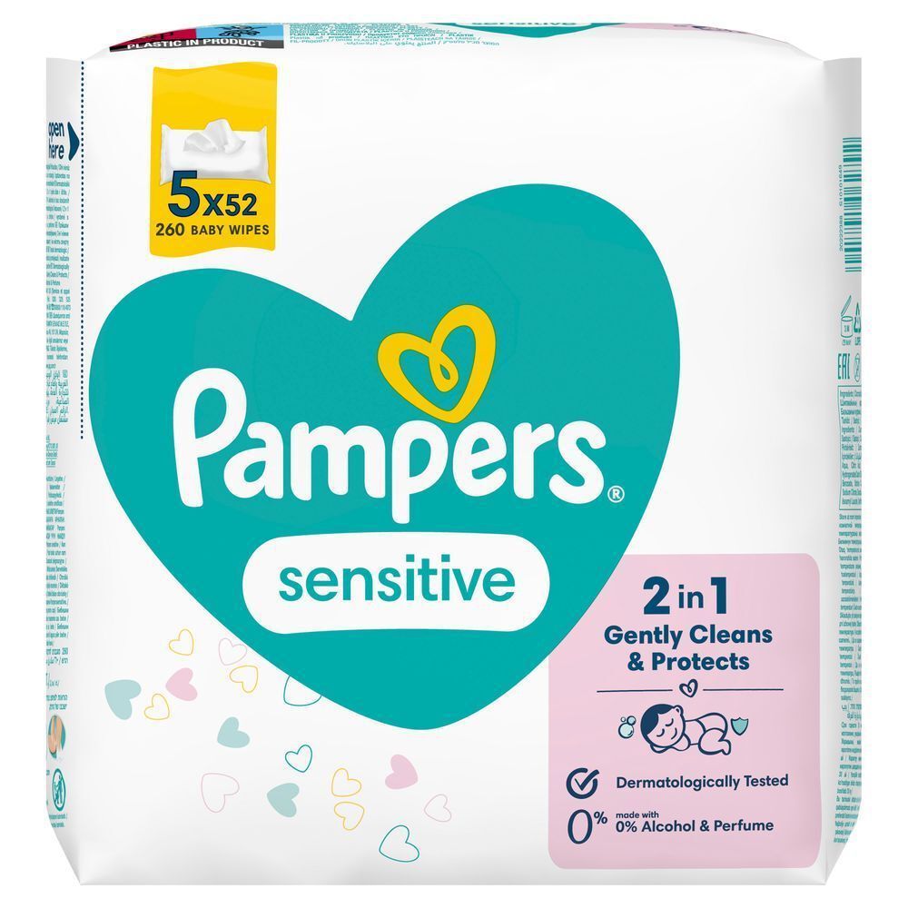 Bild: Pampers Sensitive Feuchttücher 5X52