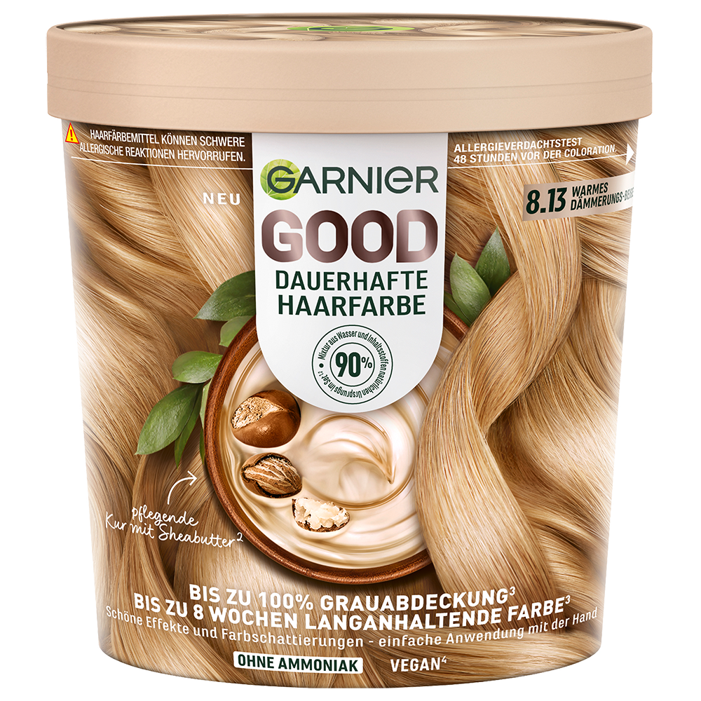 Bild: GARNIER GOOD Dauerhafte Haarfarbe Warmes Dämmerungs-Beige