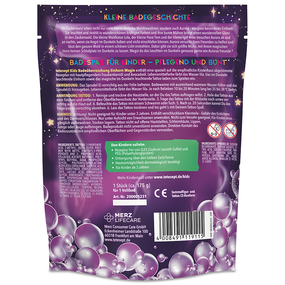 Bild: tetesept: Kids Badeüberraschung Einhorn Magie