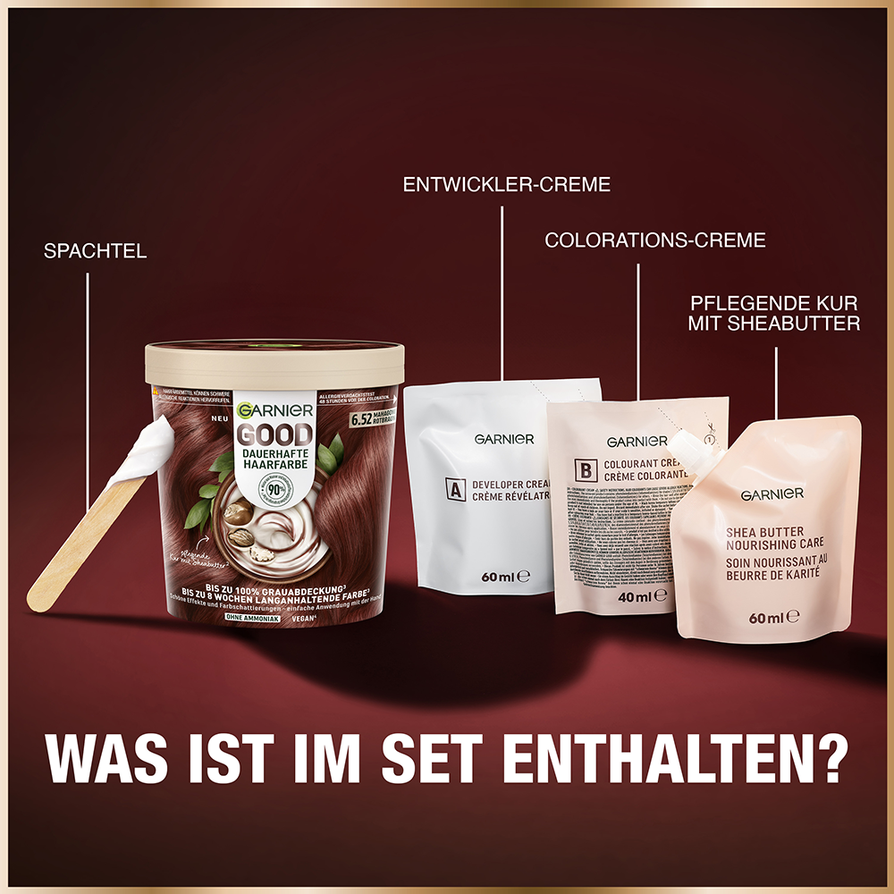 Bild: GARNIER GOOD Dauerhafte Haarfarbe Mahagoni Rotbraun Mahagoni Rotbraun