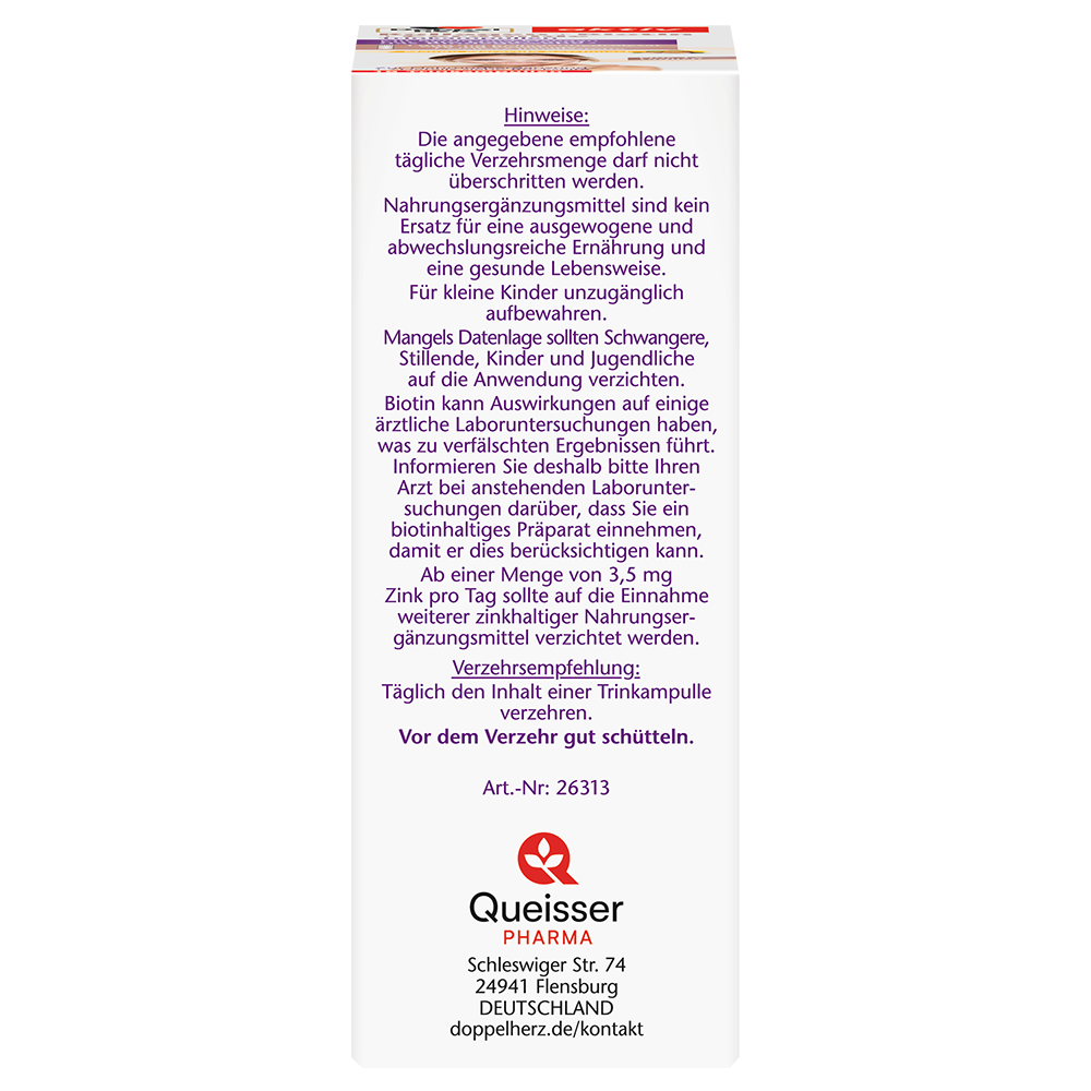 Bild: DOPPELHERZ Kollagen + Biotin + Ceramide Trinkampullen 