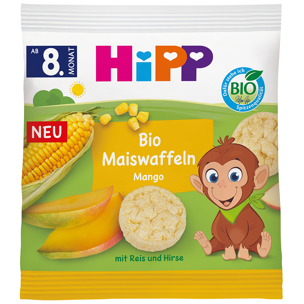 Bild: HiPP Bio Maiswaffeln Mango mit Reis und Hirse