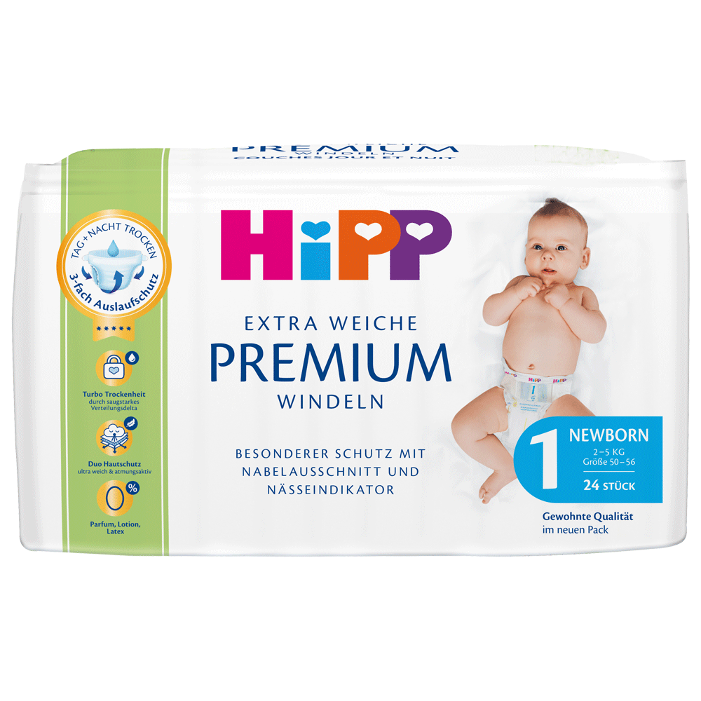 Bild: HiPP Premium Windeln Gr. 1, 2kg - 5kg