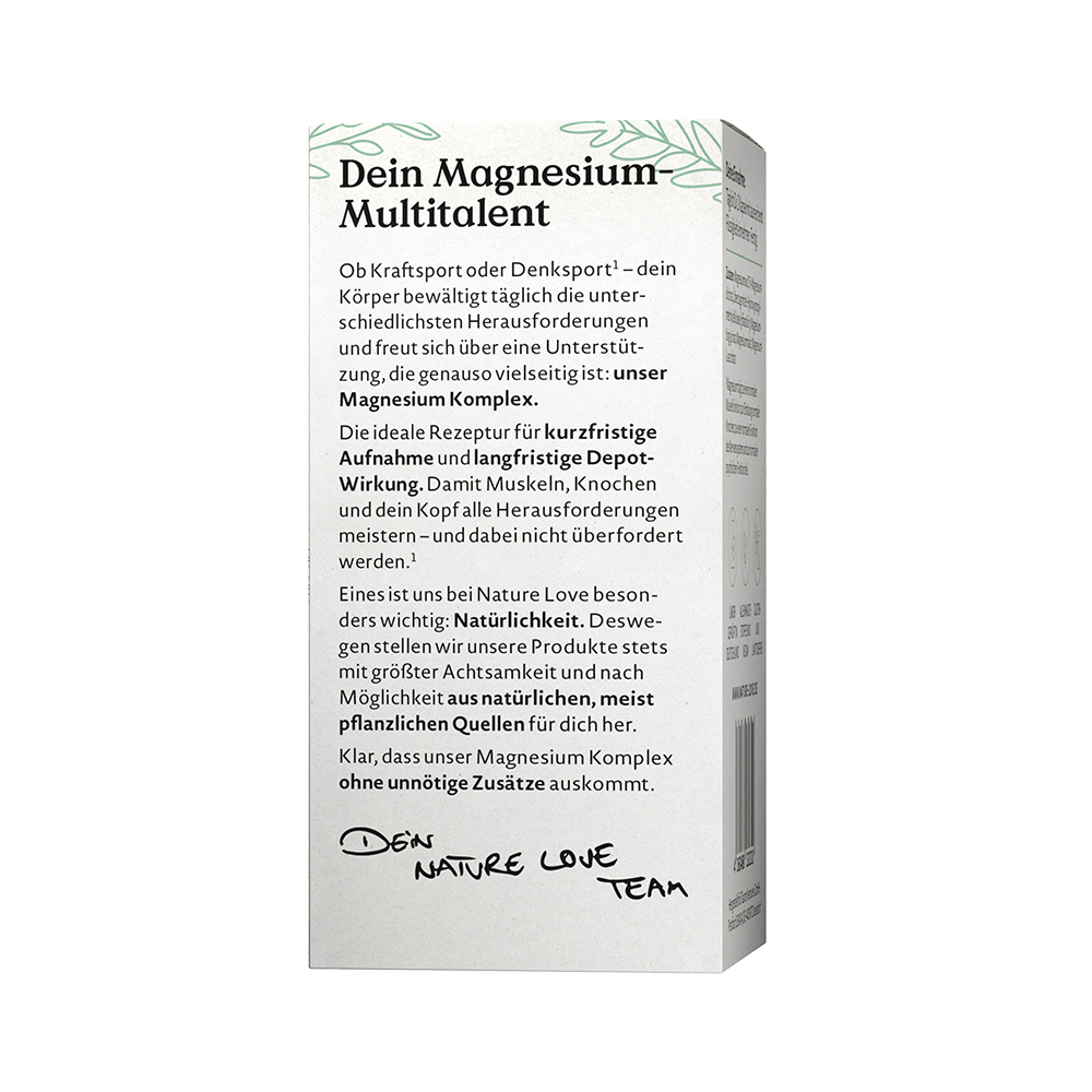 Bild: NATURE LOVE Magnesium Komplex 