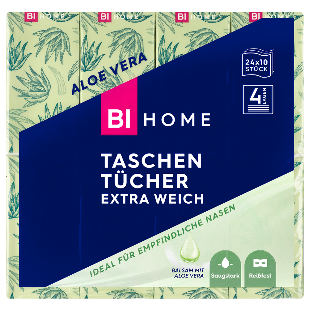 Bild: BI HOME Taschentücher Extra Weich Aloe Vera 