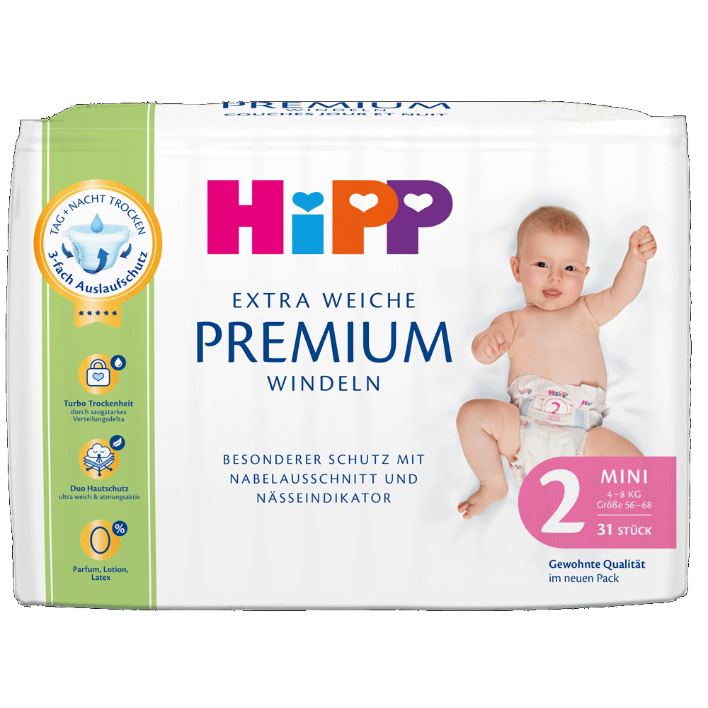 Bild: HiPP Premium Windeln Gr. 2, 4kg - 8kg