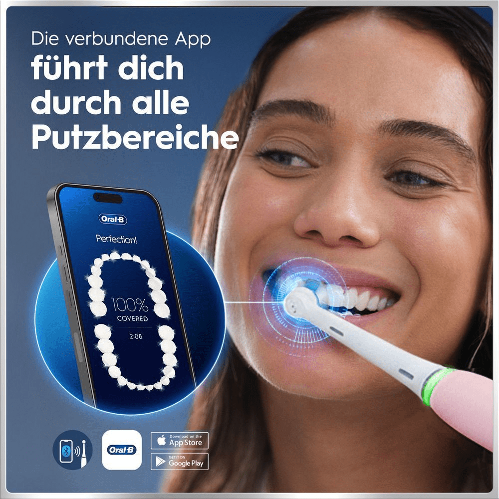 Oral-B App mit Echtzeit-Feedback führt durch alle Zahnputzbereiche