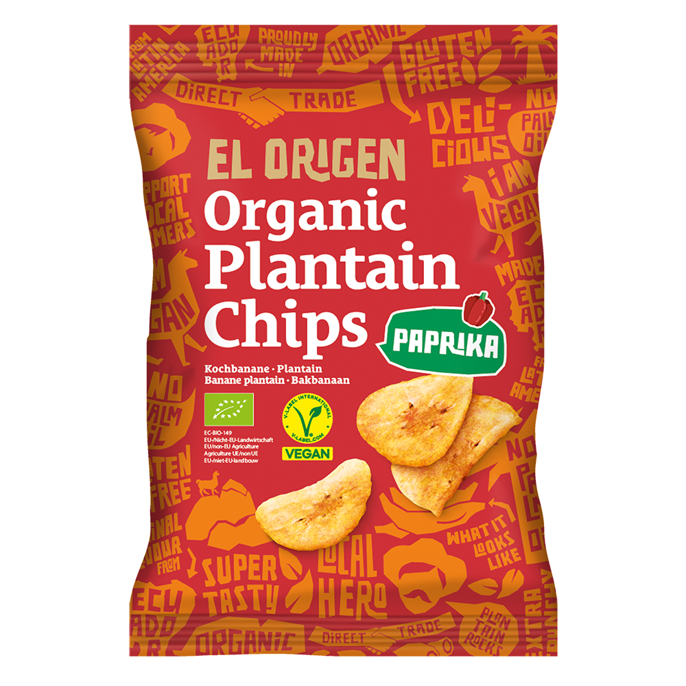 Bild: El Origen Organic Plantain Chips Paprika 
