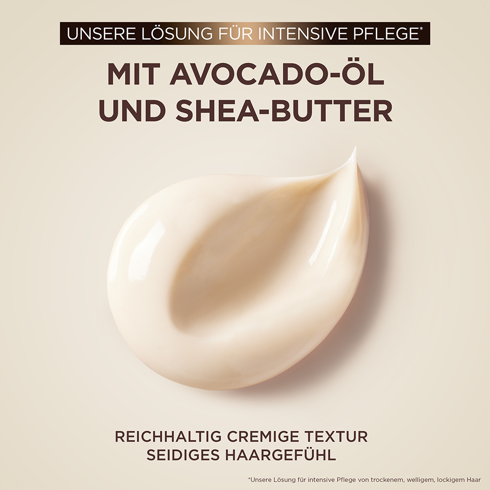 Bild: GARNIER Wahre Schätze 1-Minute Haarkur pures Avocado-Öl & Sheabutter 