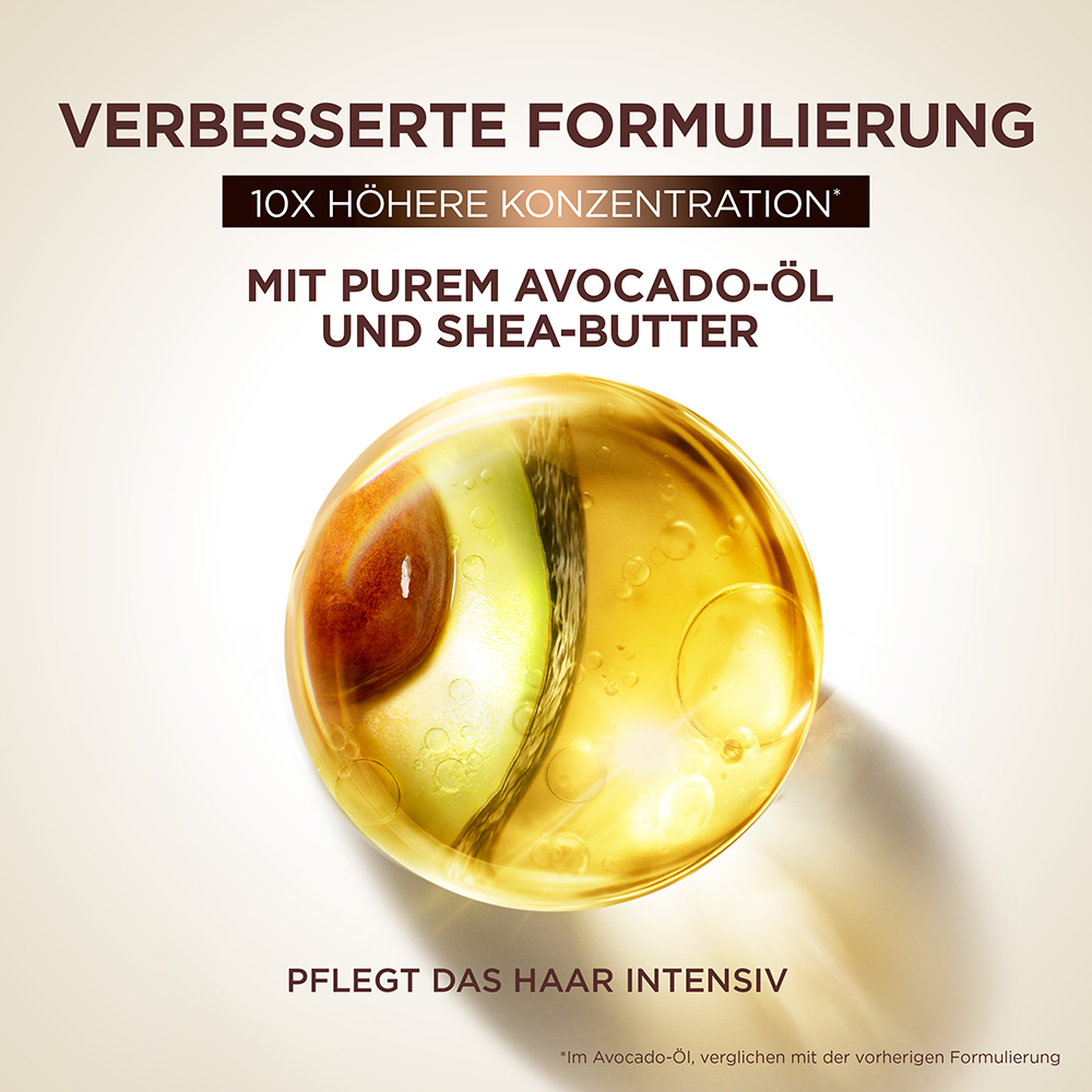 Bild: GARNIER Wahre Schätze 1-Minute Haarkur pures Avocado-Öl & Sheabutter 
