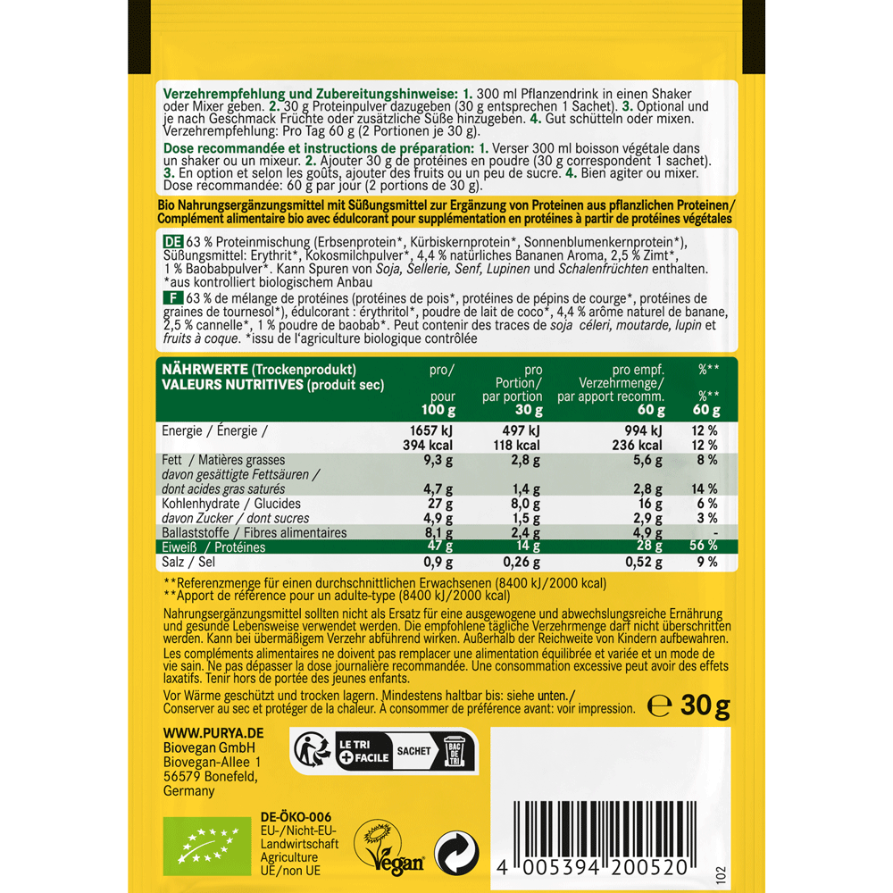 Bild: Pur Ya! Protein Shake Banana Bread