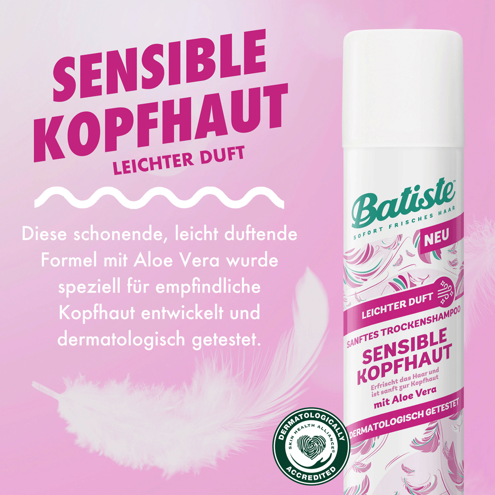 Bild: batiste Trockenshampoo Sensible Kopfhaut 