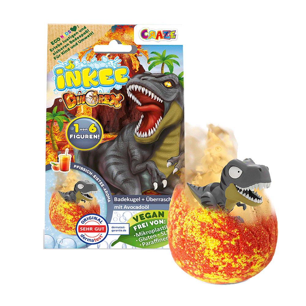 Bild: Craze Inkee Badekugel + Überraschung Dinorex 
