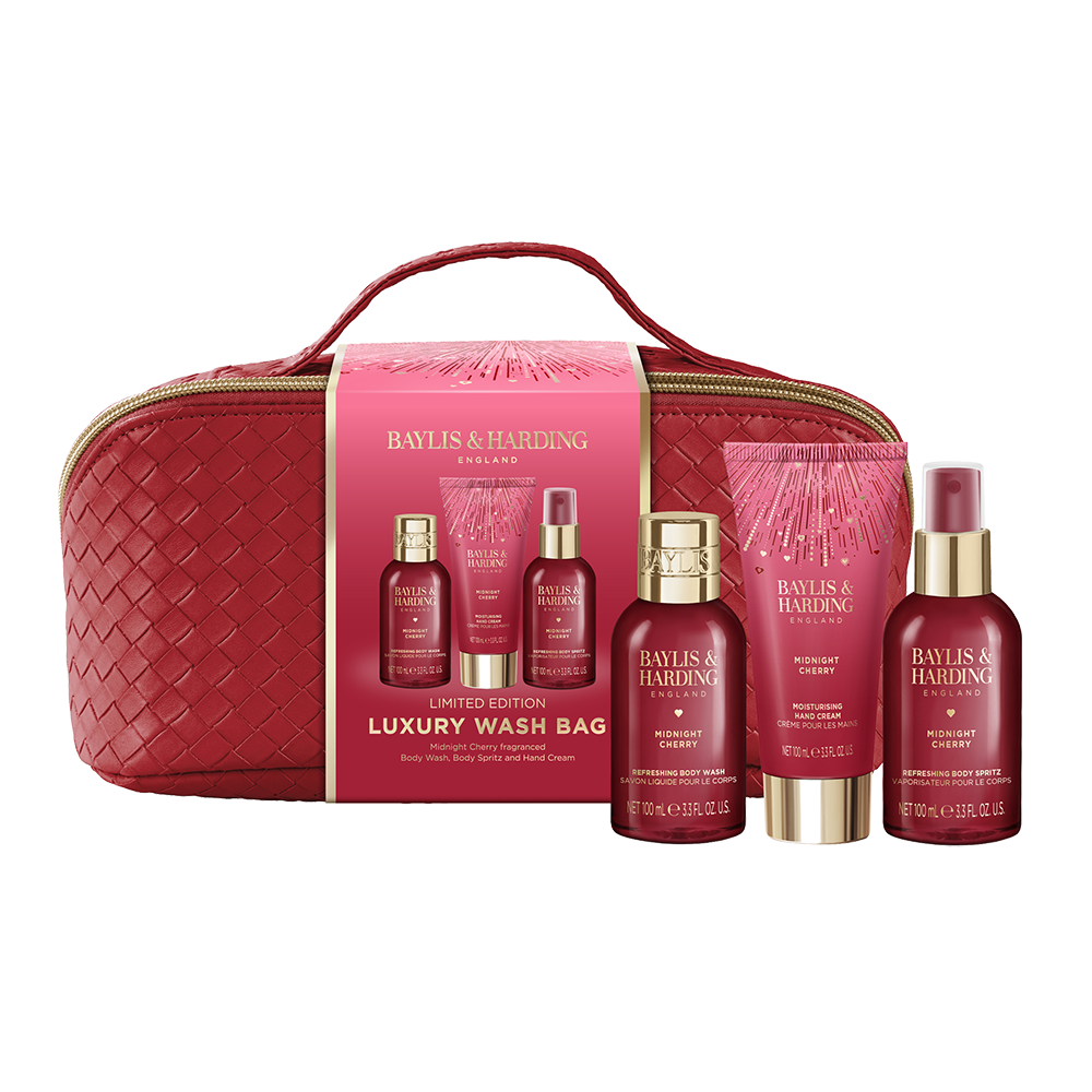 Bild: Baylis & Harding Geschenkset Luxury Washbag Midnight Cherry 