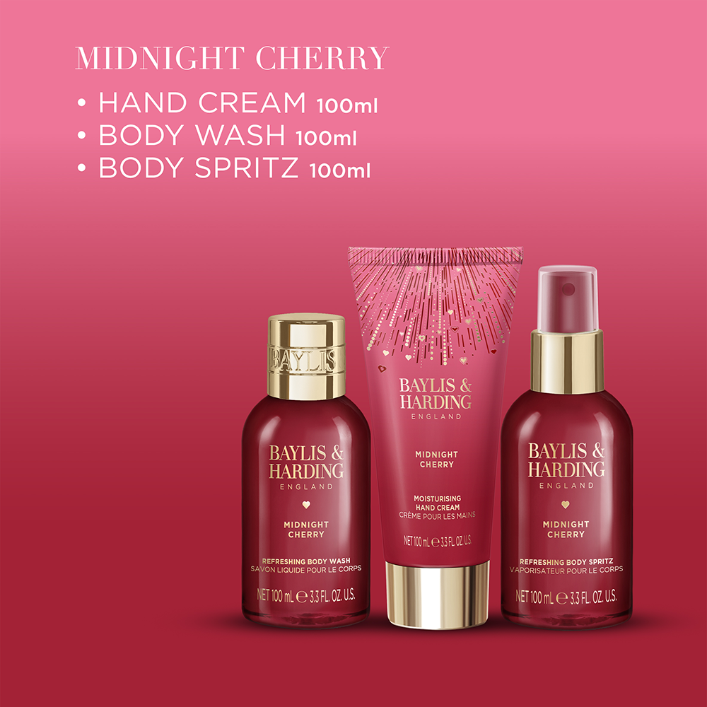 Bild: Baylis & Harding Geschenkset Luxury Washbag Midnight Cherry 