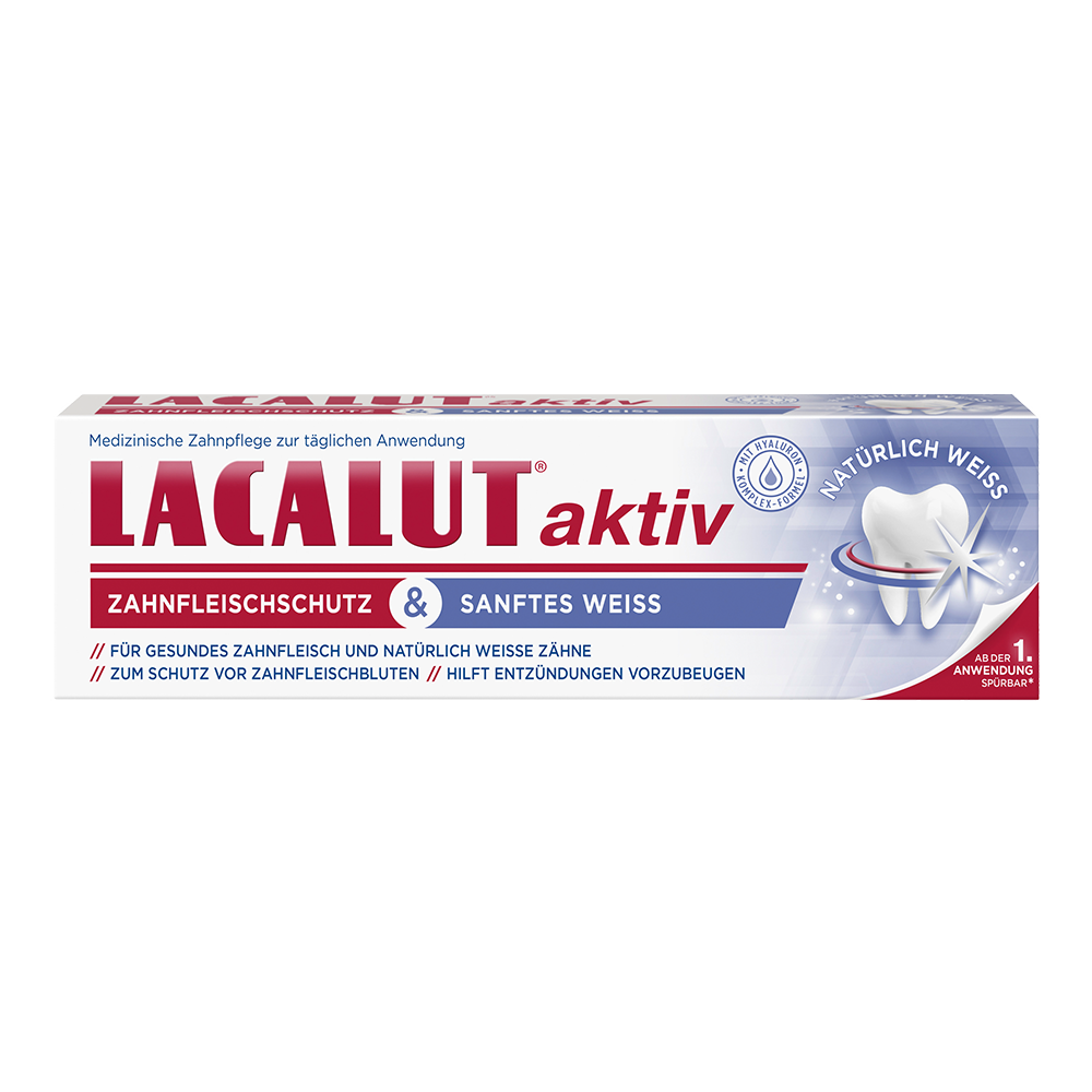 Bild: LACALUT Aktiv Zahnfleischschutz und Sanftes Weiß 