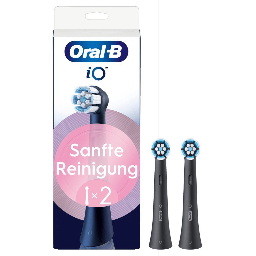 Bild: Oral-B iO Sanfte Reinigung Aufsteckbürsten, Schwarz 