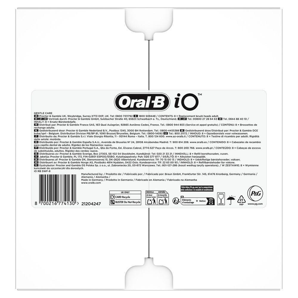 Bild: Oral-B iO Sanfte Reinigung Aufsteckbürsten, Weiß 