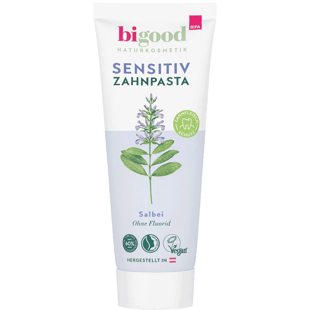 Bild: bi good Sensitiv Zahncreme Salbei ohne Fluorid