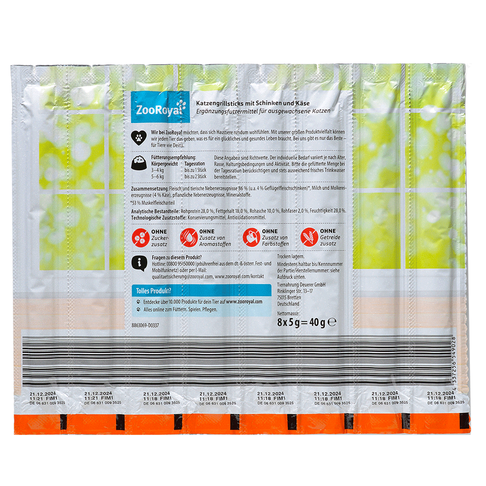 Bild: ZooRoyal Katzen Grillies mit Geflügel, Schinken & Käse