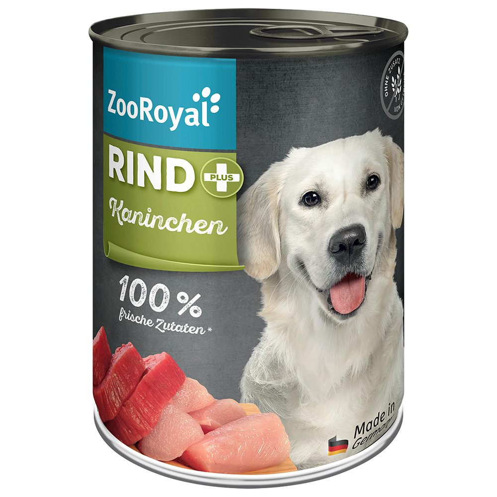 Bild: ZooRoyal Hundefutter Rind plus Kaninchen 