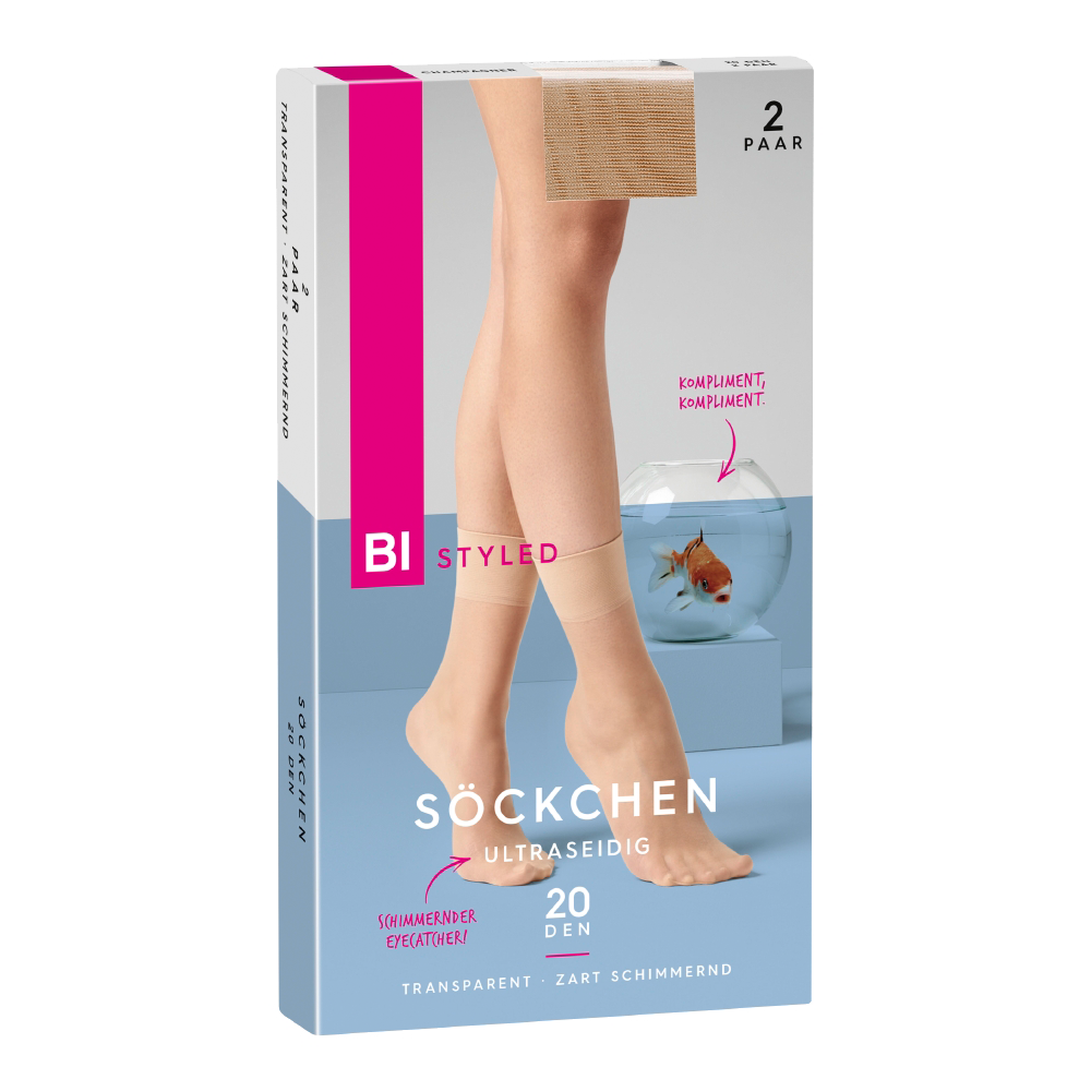 Bild: BI STYLED Söckchen Ultraseidig 20 DEN Champagner