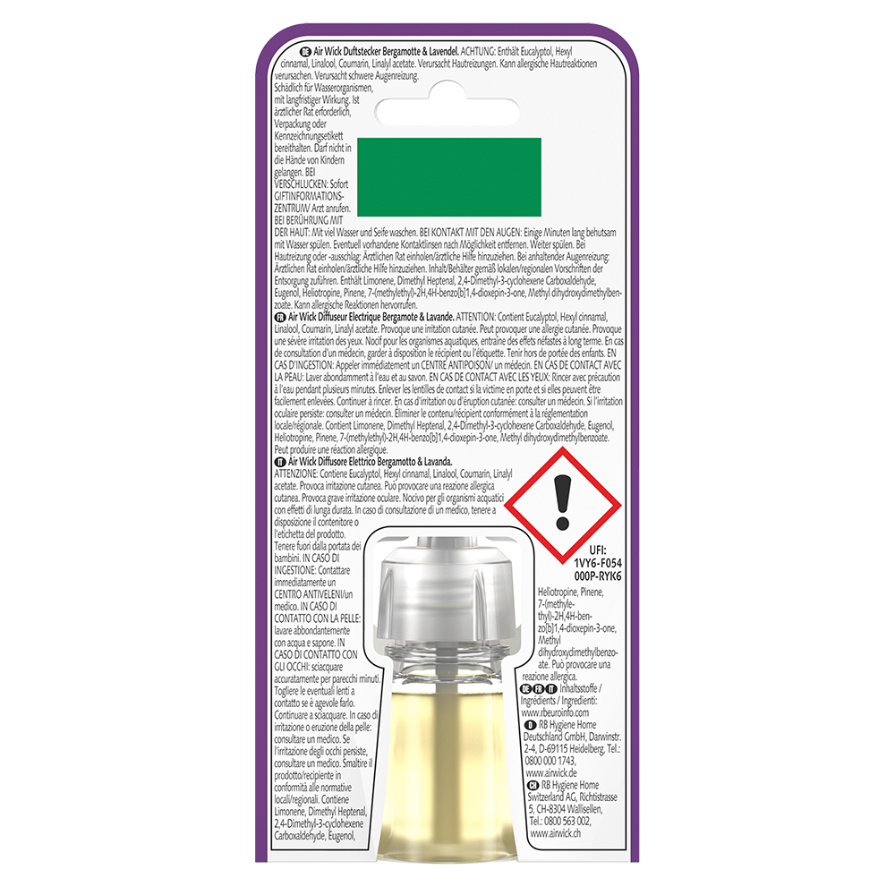 Bild: AIRWICK Duftölflakon Nachfüllung Bergamotte und Lavendel 