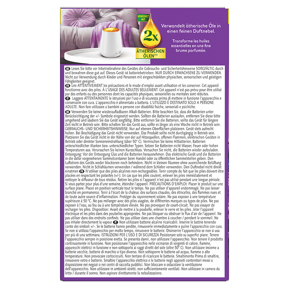 Bild: AIRWICK Aroma Öl Diffuser Starter Set Bergamotte und Lavendel 