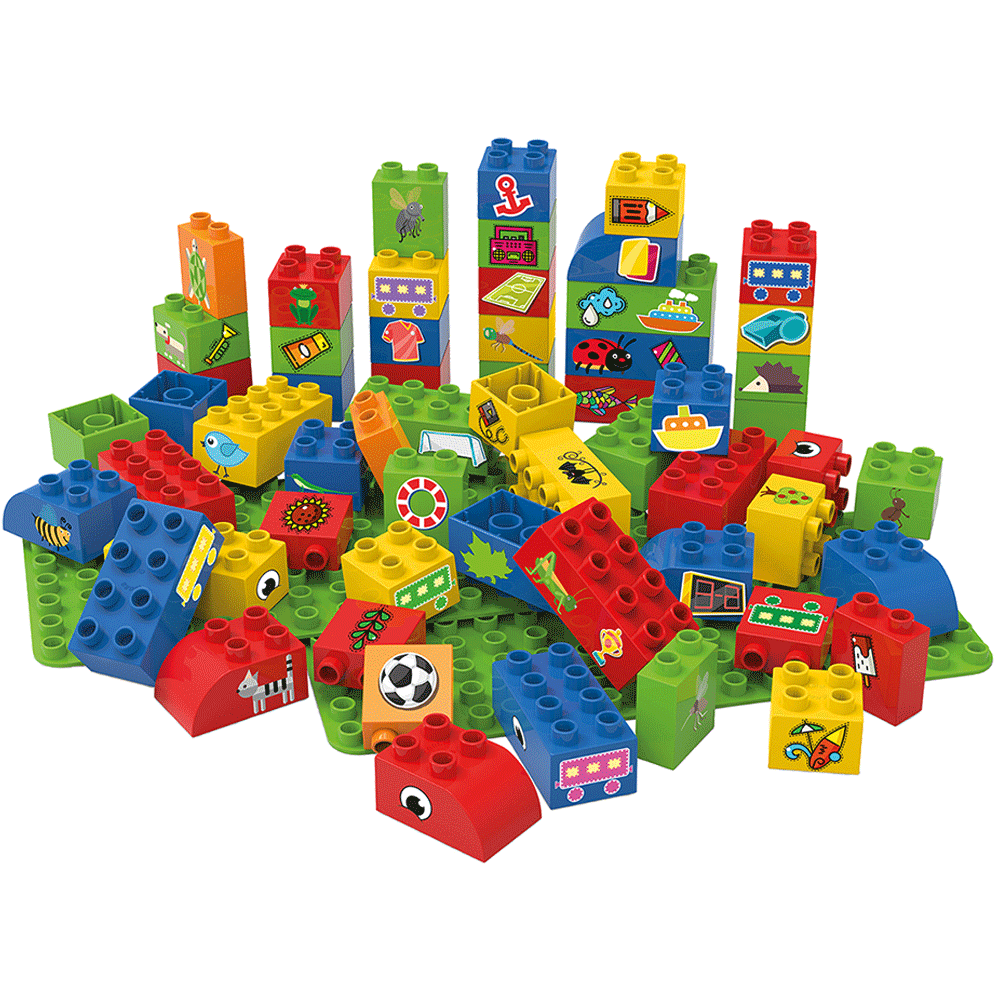 Bild: BiOBUDDi 60 Lernbausteine mit 2 Grundplatten 