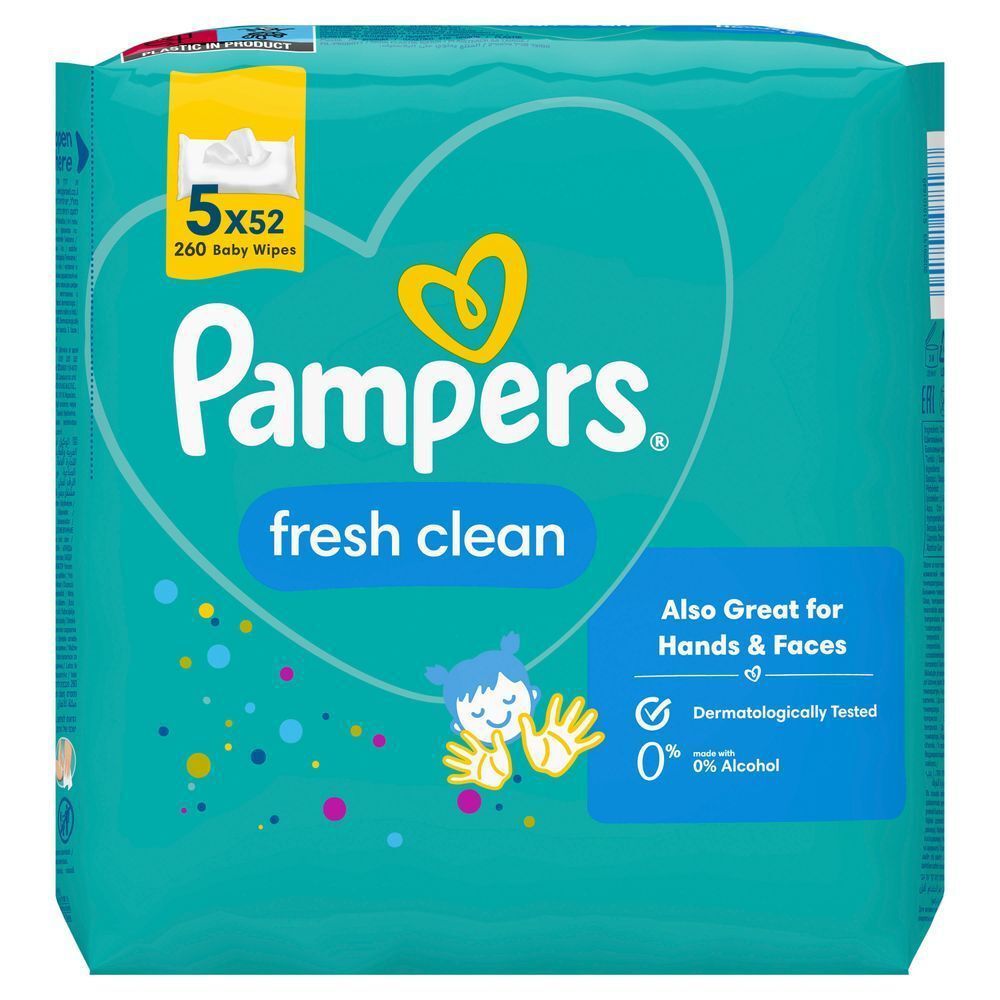 Bild: Pampers Fresh Clean Feuchttücher 5X52
