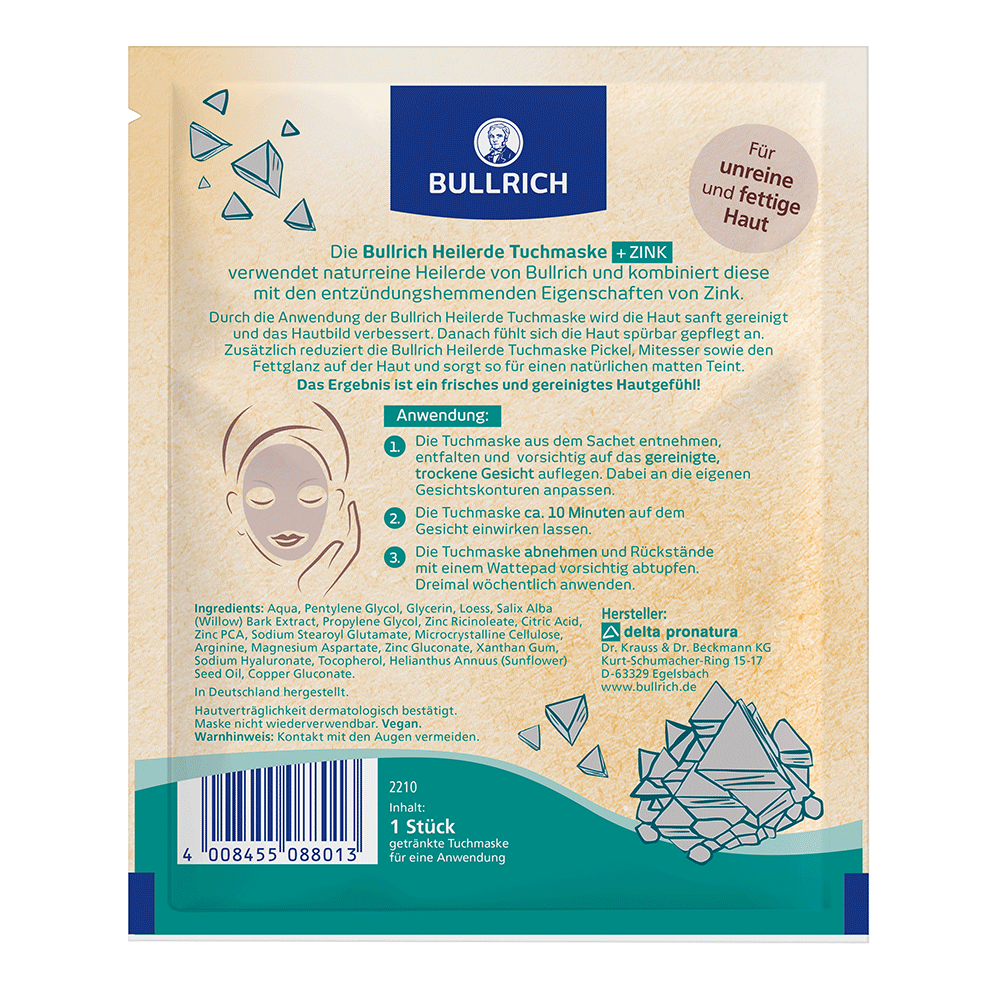 Bild: Bullrich Heilerde Tuchmaske+Zink