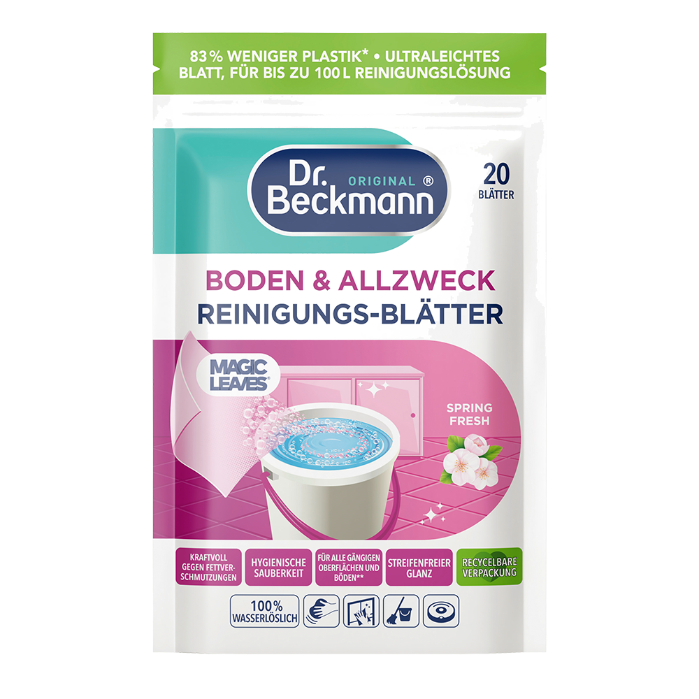 Bild: Dr. Beckmann Magic Leaves Boden & Allzweck Reinigungsblätter Spring Fresh 
