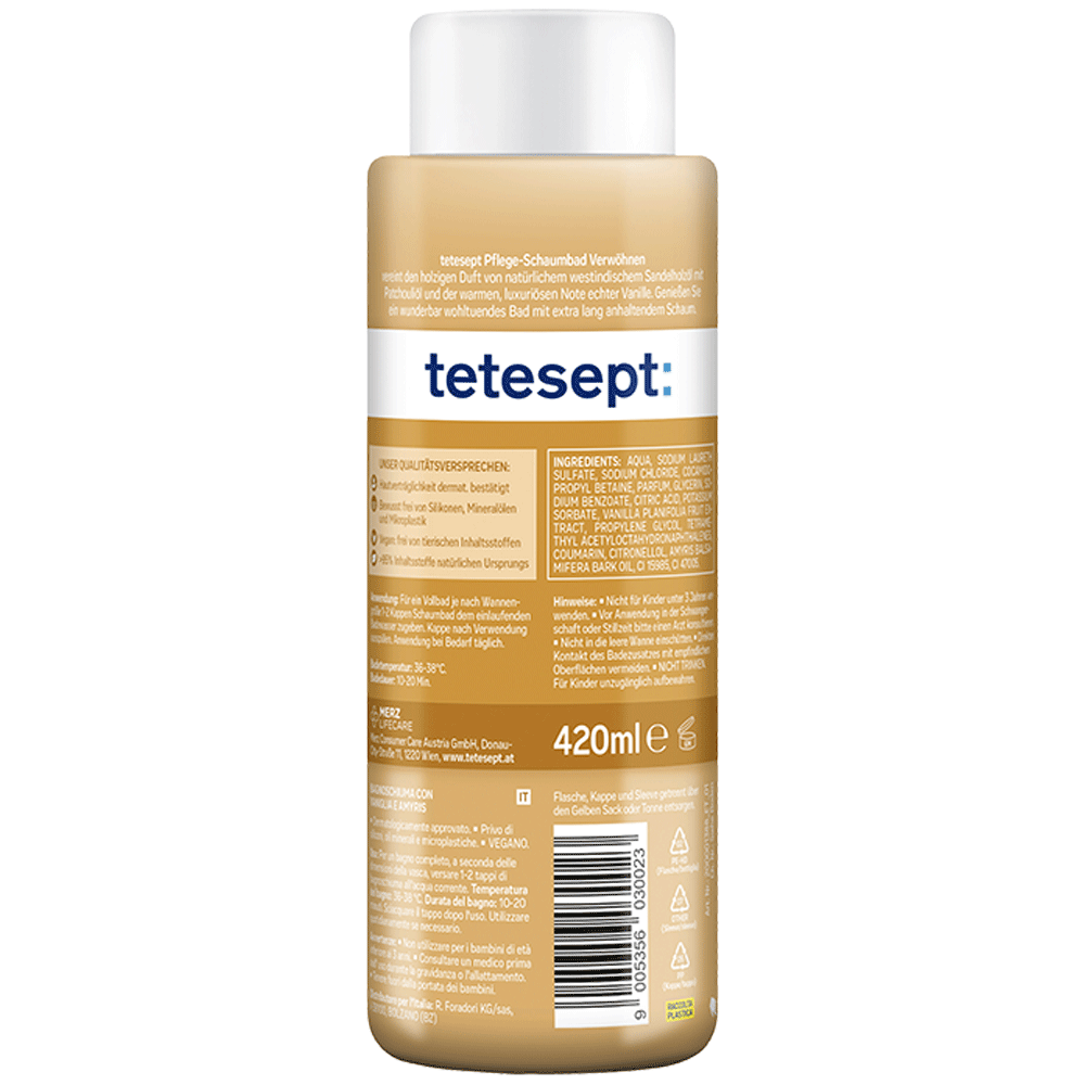 Bild: tetesept: Pflege-Schaumbad Verwöhnen 