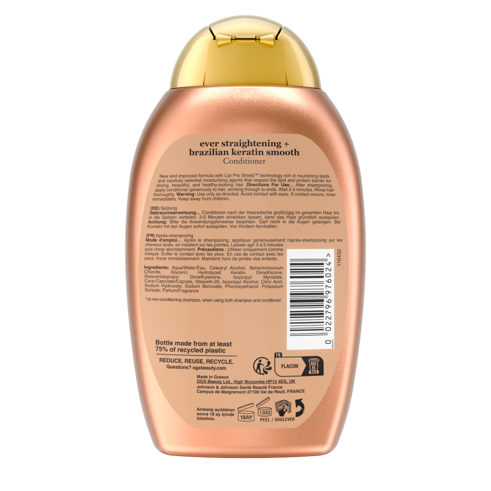 Bild: OGX Conditioner Brazilian Keratin Smooth 