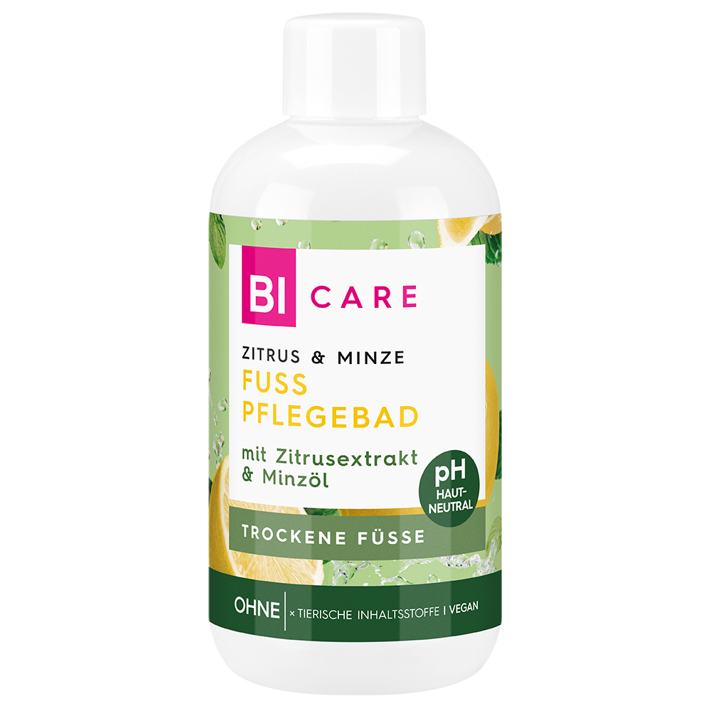 Bild: BI CARE Fuss Pflegebad Zitrus & Minze 