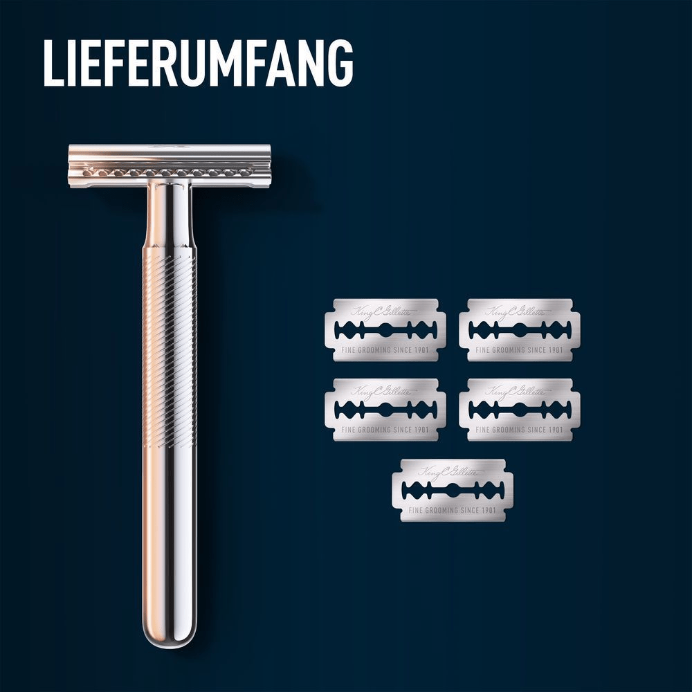 Bild: Gillette King C. Rasierhobel mit sicherer Doppel-Schneidekante Rasierer 