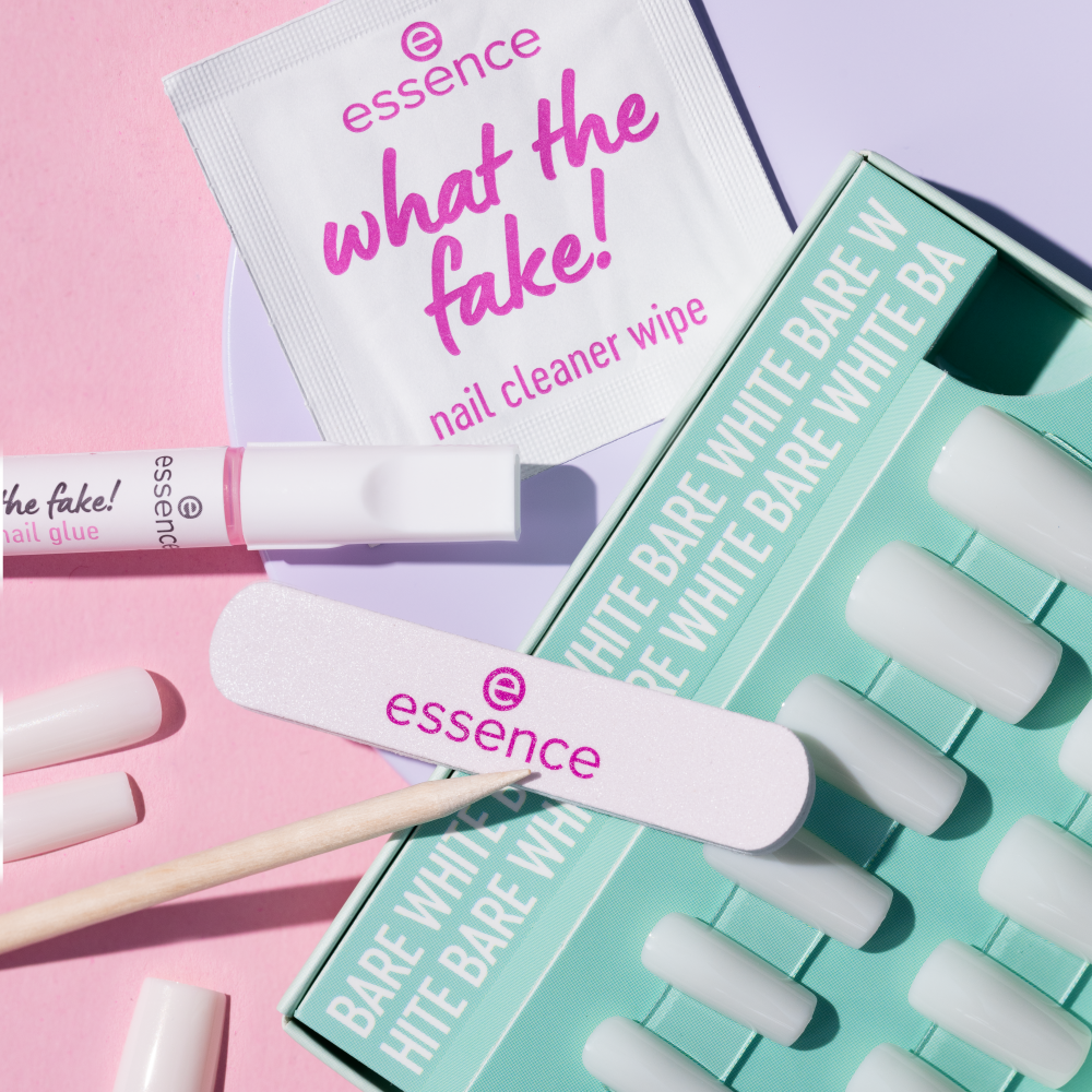 Bild: essence what the fake! PRESS-ON NAILS manicure set BARE WHITE 04