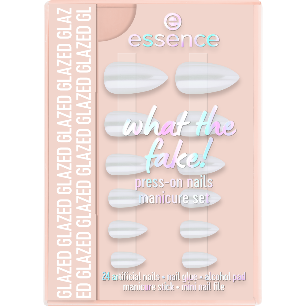 Bild: essence what the fake! PRESS-ON NAILS manicure set GLAZED 01