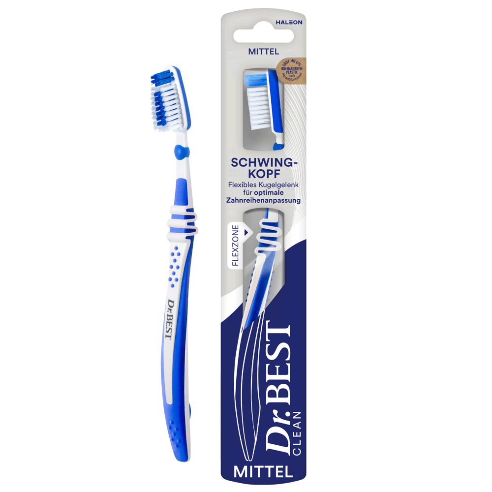 Bild: Dr. BEST Schwingkopf Zahnbürste Mittel 