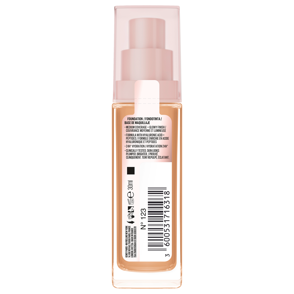 Bild: MAYBELLINE Face Lifter Plump & Glow Foundation 123